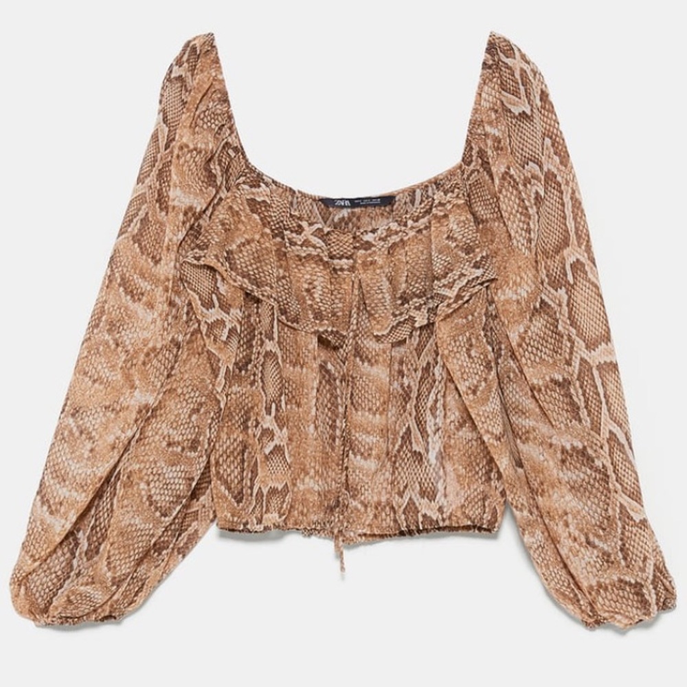 Zara animal print top
